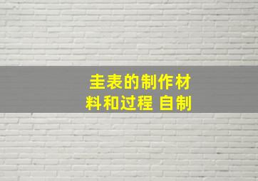 圭表的制作材料和过程 自制